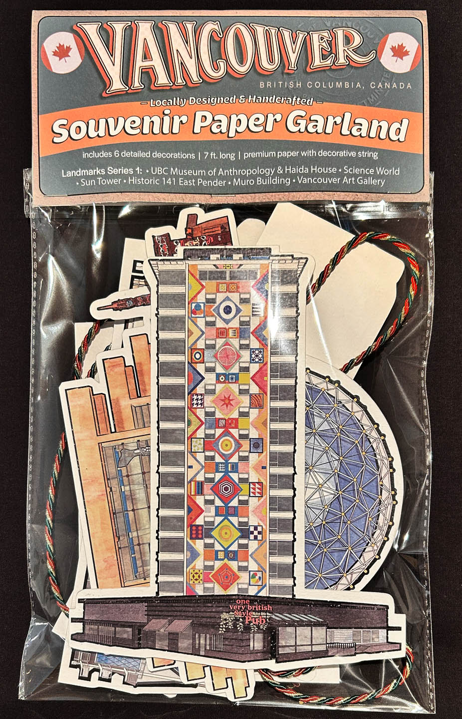 Vancouver Souvenir Paper Garland—Series 1